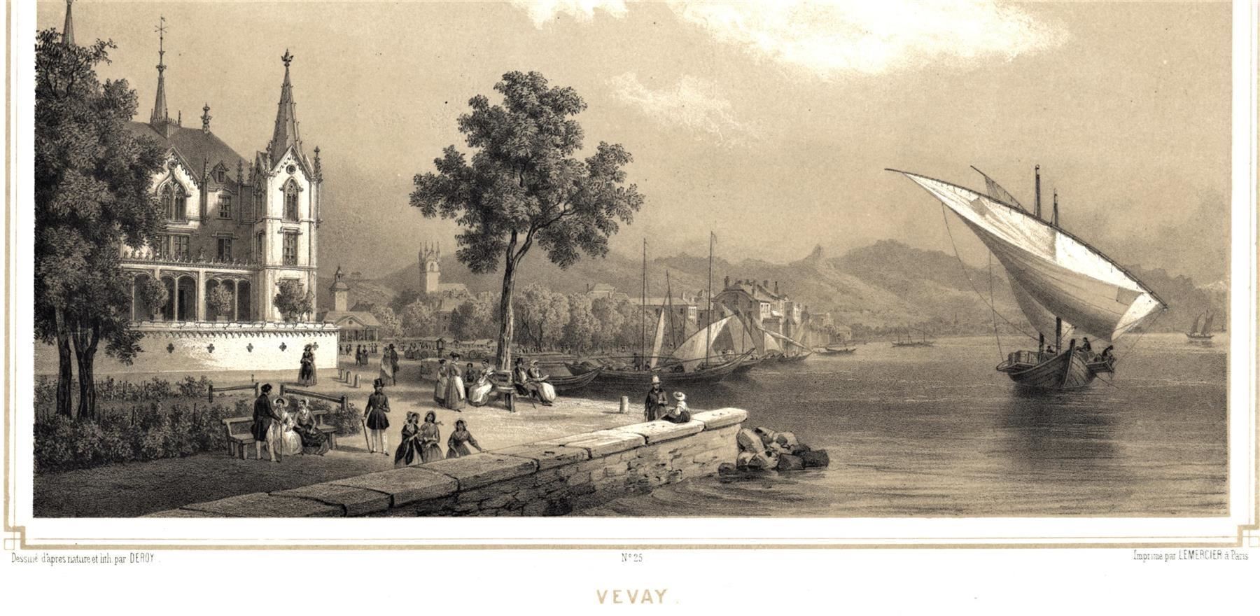 Incisioni: Vevey Tonlithographie von Deroy – Usato da Rafz venduto da Helvet32 1