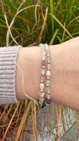 Zauberhaftes Armband-Set aus FLUORIT & Süsswasserperle