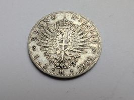 🇮🇹 Italy 1 lira 1906 (rarer) Silver 5g