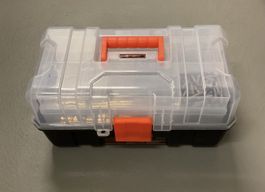 Werkzeugkasten mit Einsatz und Werkzeugen guter Zustand