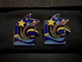 2 Schweizer Emaille/Fasnacht Pins R.F. Müller Basel 4184/418
