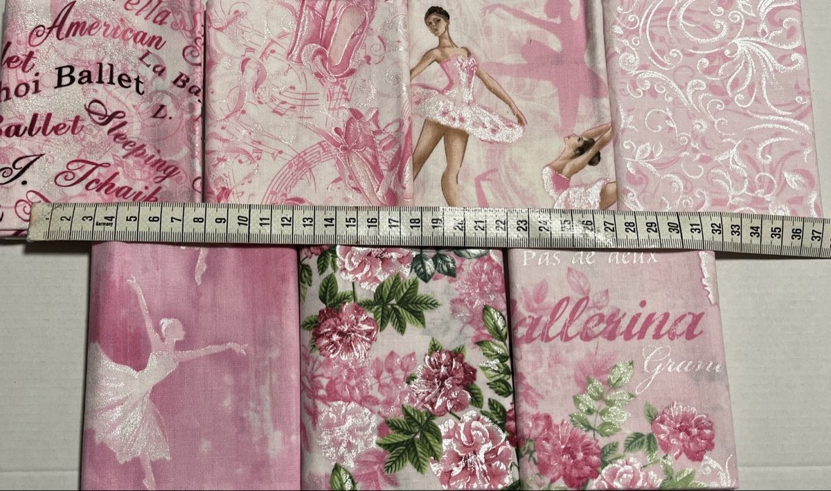 Tessuti: Patchworkstoffe Ballet 7 FQ rosatöne-silber – Nuovo (secondo la descrizione) da Seuzach venduto da KreativmitStoff