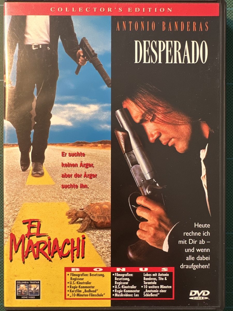Alle DVDs: DVD EL MARIACHI & DESPERADO – Gebraucht aus Zürich von ape_gb8z