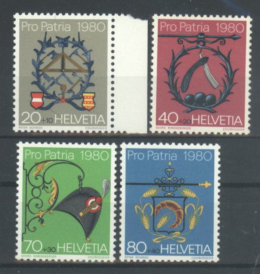 Tous les timbres: 1980, Pro Patria ** – D'occasion à Willisau par Vollstempel