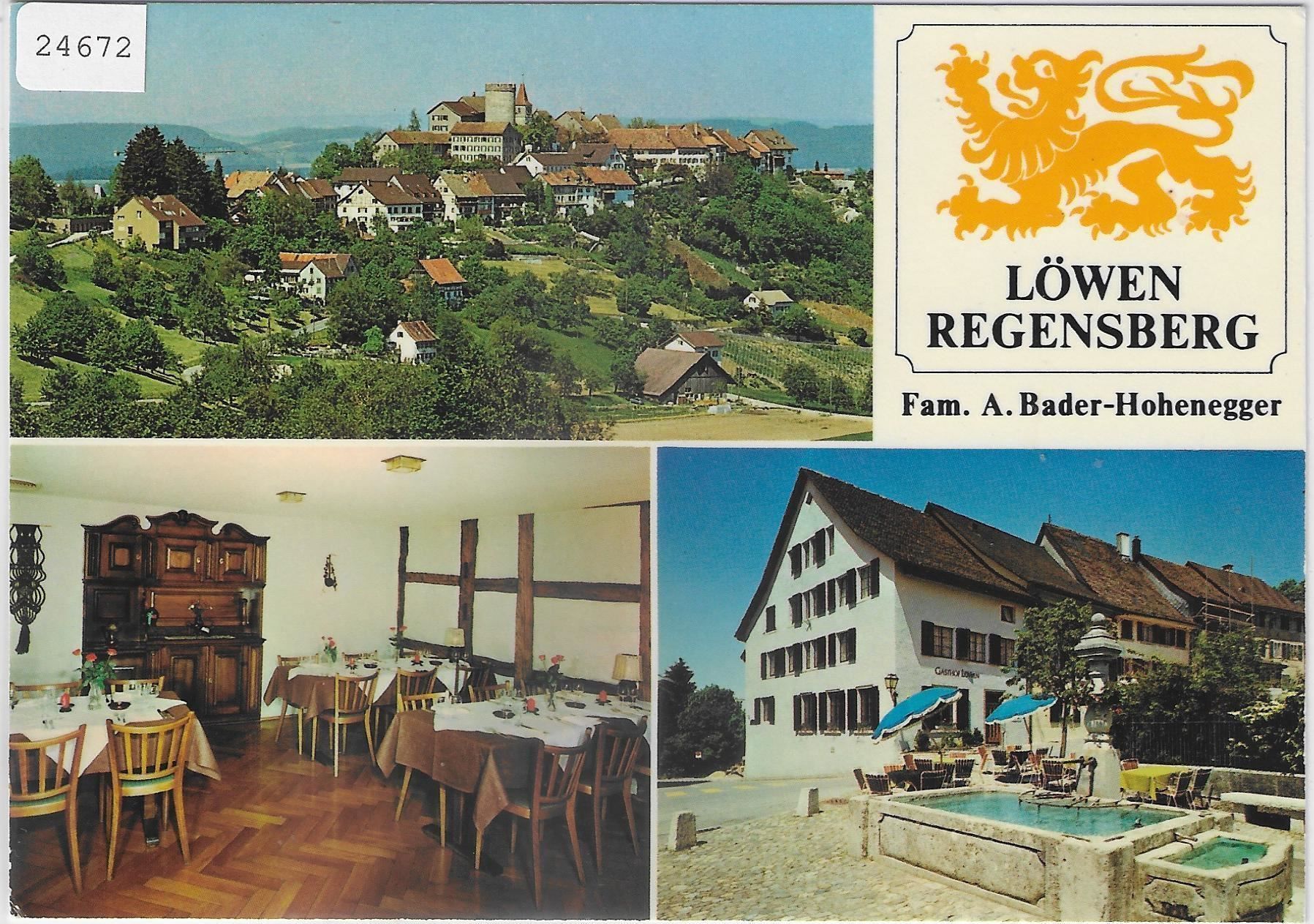 Ansichtskarten: Gasthof Löwen Regensberg – Antik aus Ettingen von Kartenplanet