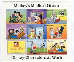 Block "Walt Disney. Micky Maus". Guyana.