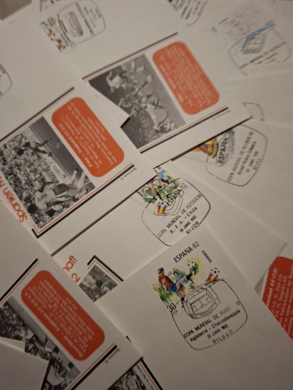 Alle Briefmarken: Weltmeisterschaft 1982 Spanien 37Briefe – Gebraucht aus Balgach von SIMEON27 1