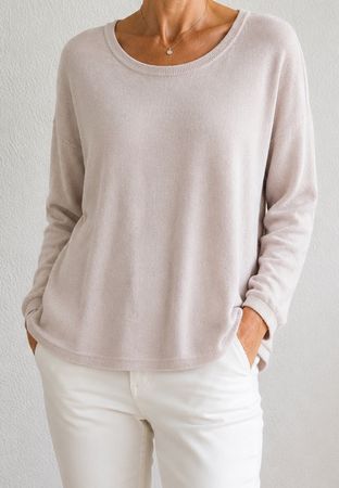 Comma Feinstrick Pullover 44 rosa-silber ✨