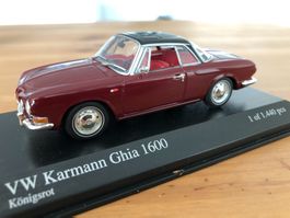 Minichamps VW Karmann-Ghia 1600 1966 Dark Red Limited 1/1440