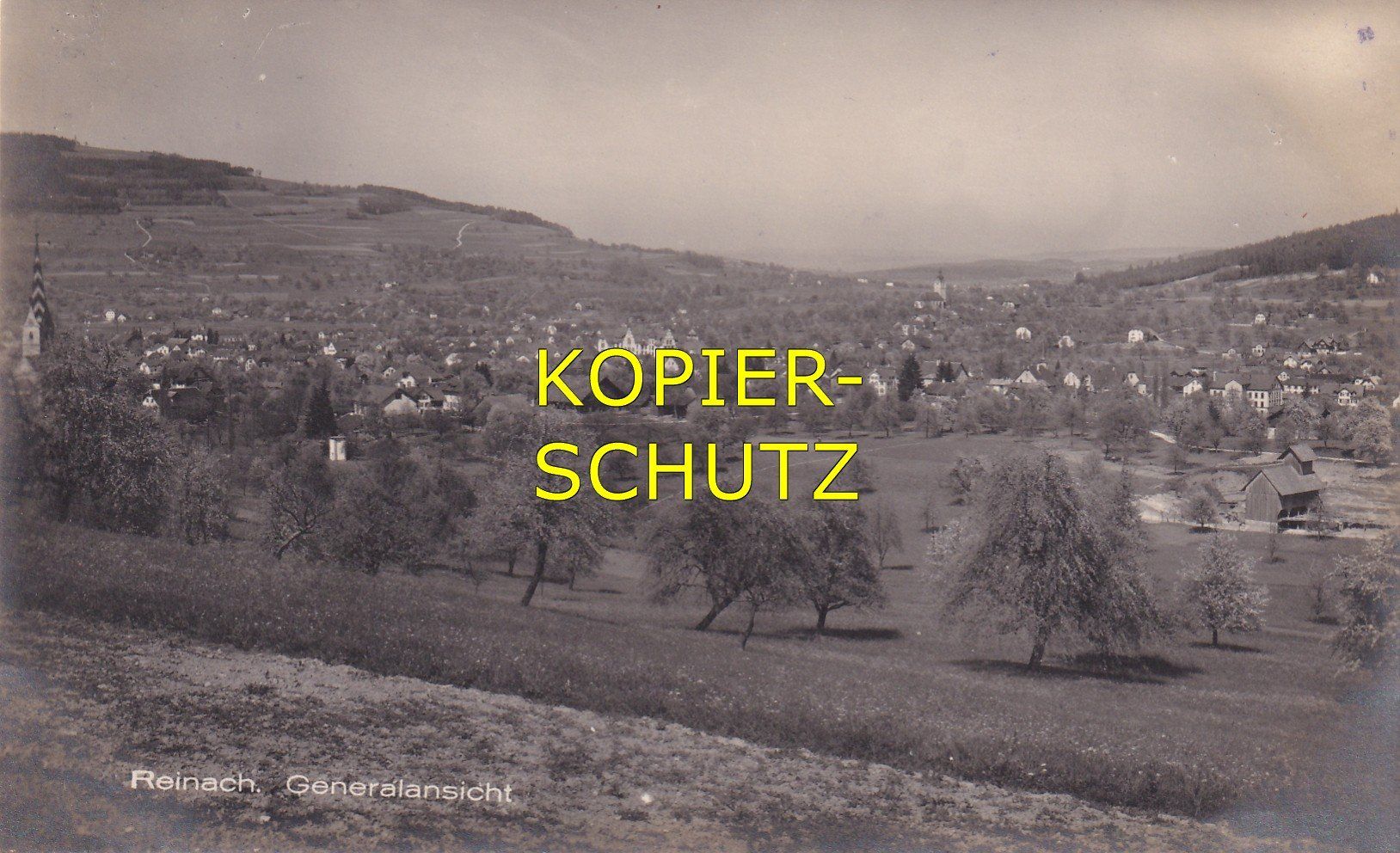 Cartoline postali: Reinach (Generalansicht) /bb – Usato da Hombrechtikon venduto da Rudolf07