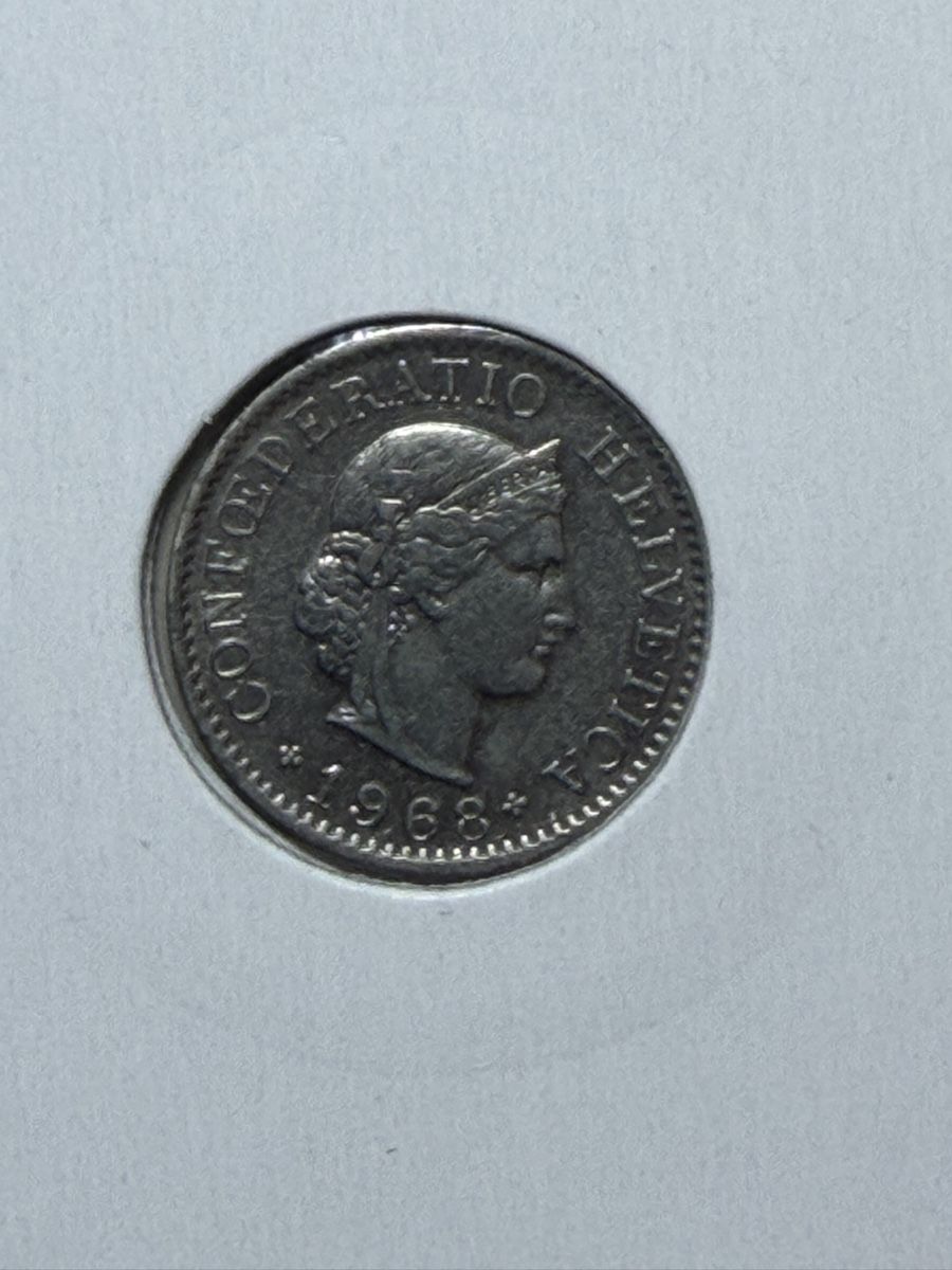Alle Münzen: CH - 5 cts - 1968 – Gebraucht aus Payerne von Mike1682 1