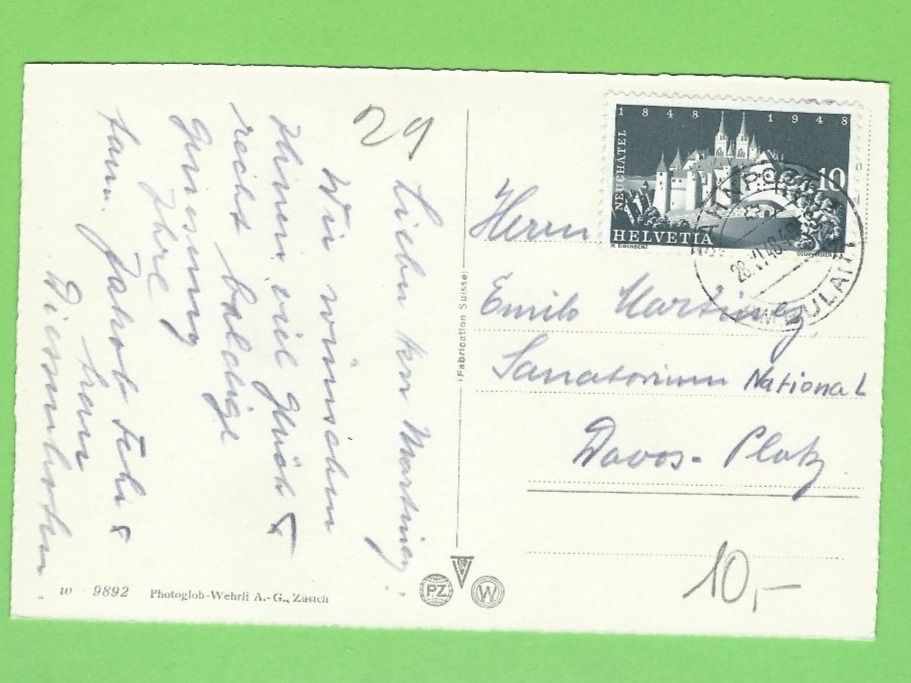 Ansichtskarten: Schlösschen Wörth am Rheinfall – Gebraucht aus Zürich von t24_de 1