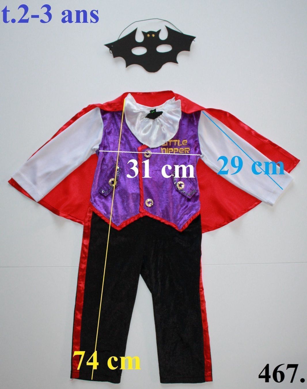Costumi: Costume Dracula t. 2 - 3 ans – Usato da Peseux venduto da Gilloss 1