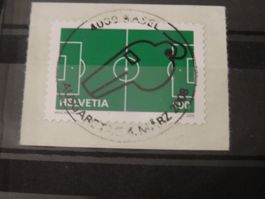 Schweiz Briefmarke Fussball 2008 ET-VOLL
