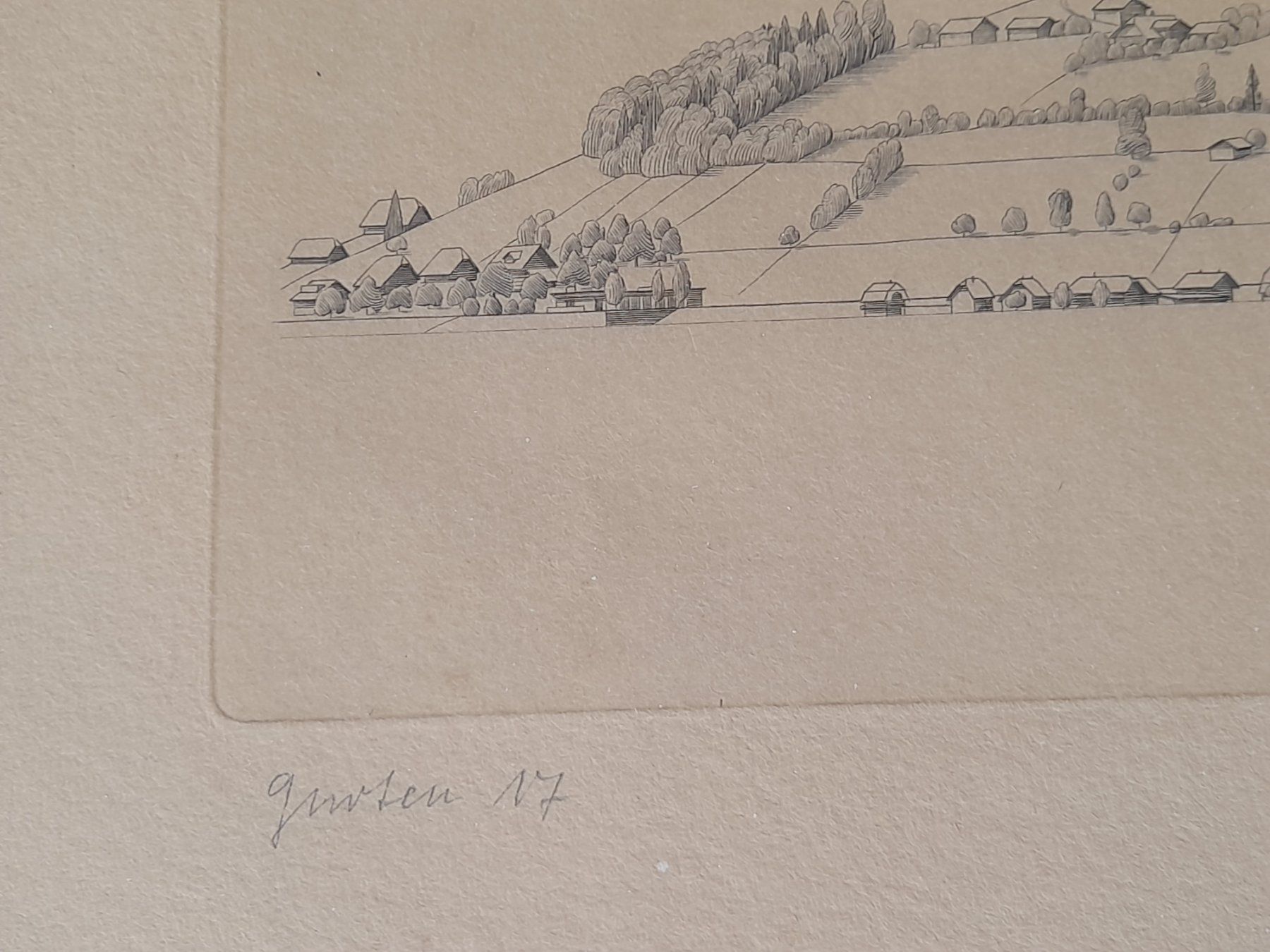 Tableaux: Radierung  Alfred Oberli  GURTEN  1972 – D'occasion à Thun par Treff.....e 1