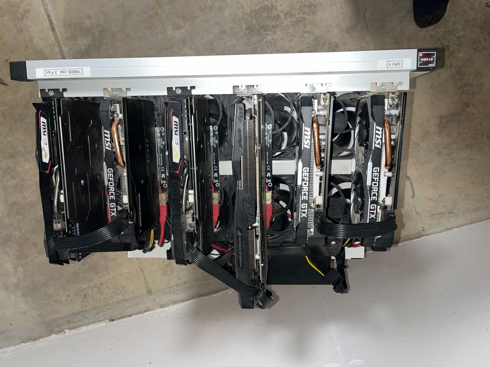 6× GPU Mining - Rig – top Zustand, getestet & betriebsbereit (Gebraucht ...