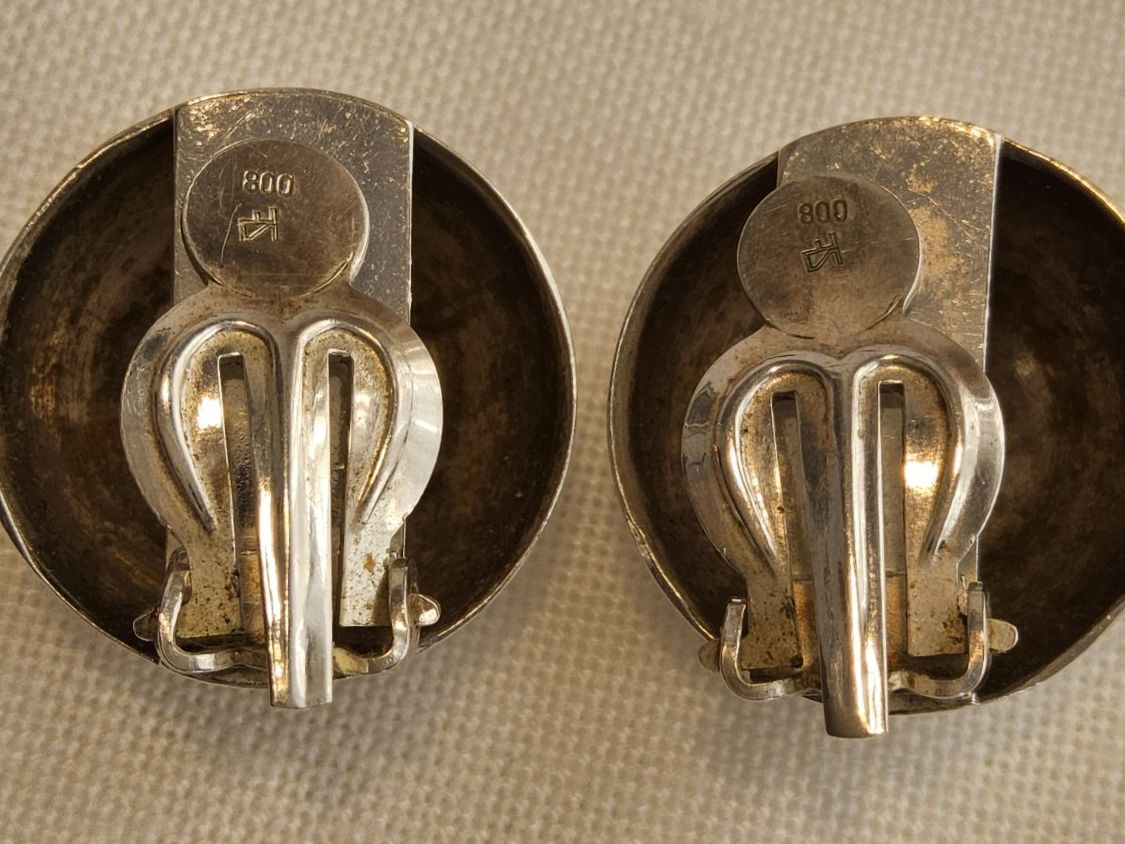 Ohrringe & -stecker: Vintage Top 800er Silber Ohrclips – Gebraucht aus Zürich von helsan 1