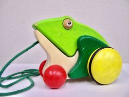 hübsches Nachziehtier FROSCH Vintage 80er 90er