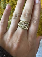 Einzelner 14kt (karat) Bamboo Gold Ring