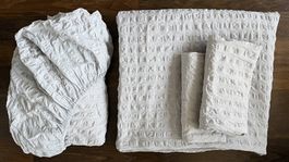 Set Duvet-Bezug, Matratzen-Bezug & 2 Kissen-Bezüge MUJI
