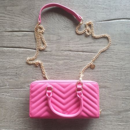 🐸 CLUTCH HANDTASCHE PORTEMONNAIE PINK GOLD VON PARFOIS