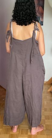 NEUF sublime Jumpsuit JAYKO couleur taupe, t. 42, 100% lin