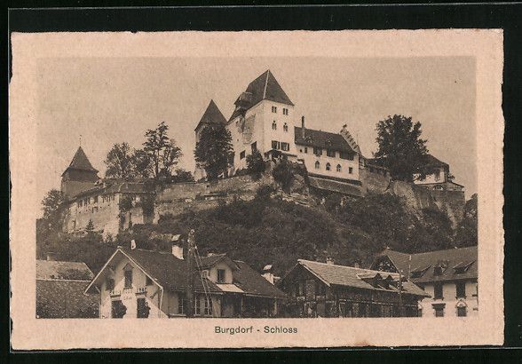 Ansichtskarten: AK Burgdorf, Teilansicht mit Schloss – Gebraucht aus Berlin von bartko-reher