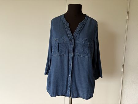 Therese Jeansbluse, Gr. L, Tencel, Top Zustand!