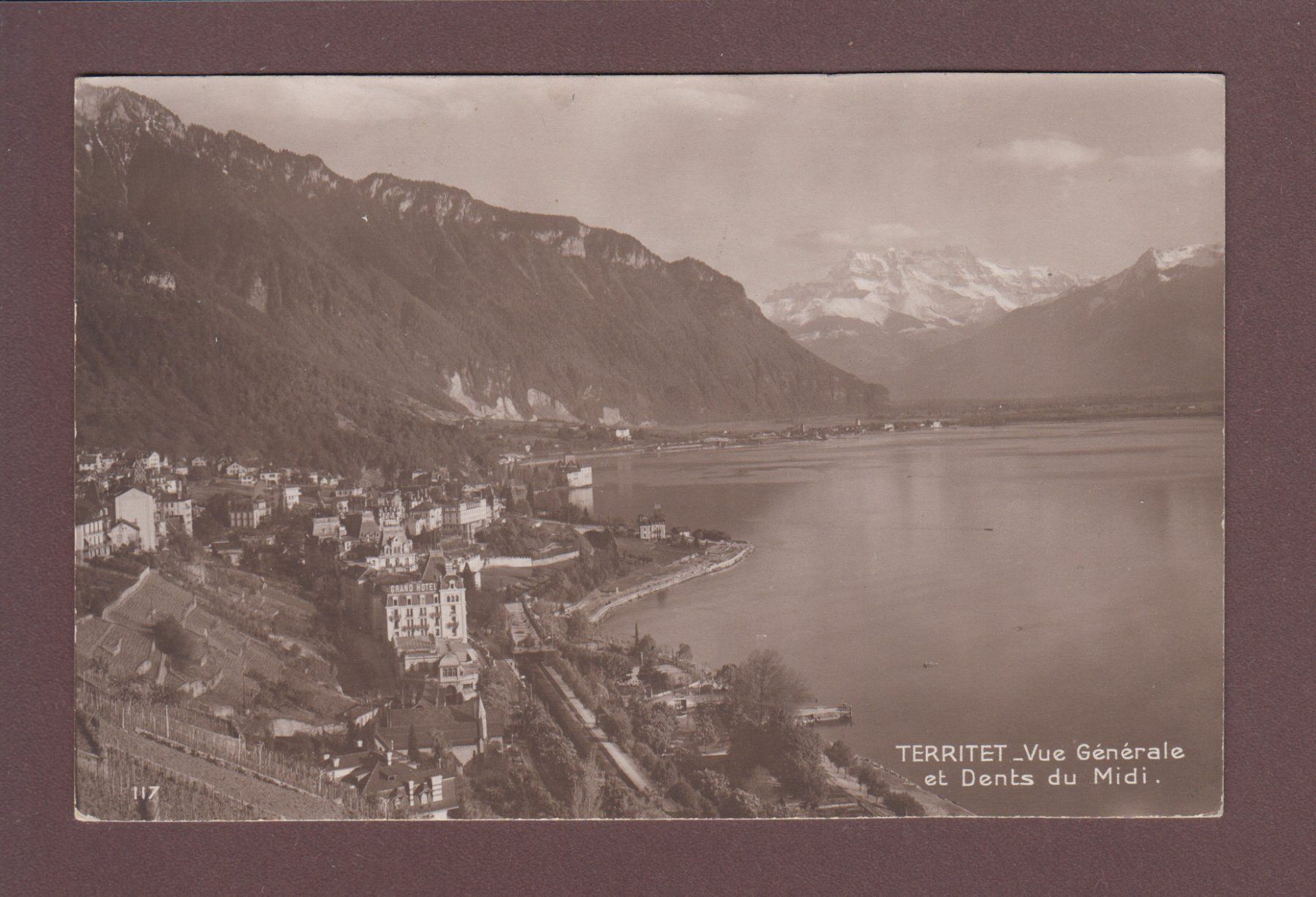Cartoline postali: TERRITET - Dents du Midi – Usato da Pully venduto da nicecards