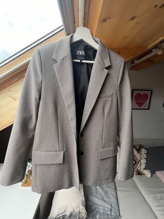Zara blazer kariert grösse M, mit hahnentrittmuster (Neu (gemäss