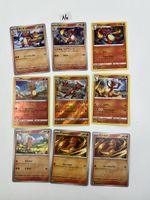 9 Pokemon Karten Glumanda Glutexo verschiedene editionen