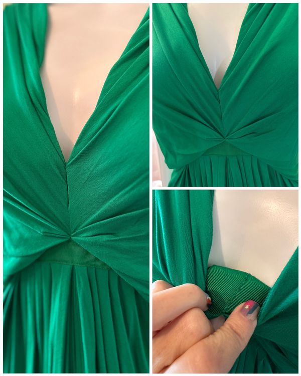 HOSS INTROPIA emerald green Grecian cocktail dress. 9