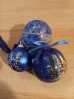3 Blaue Weihnachtskugeln Weihnachten Christbaumschmuck Deko