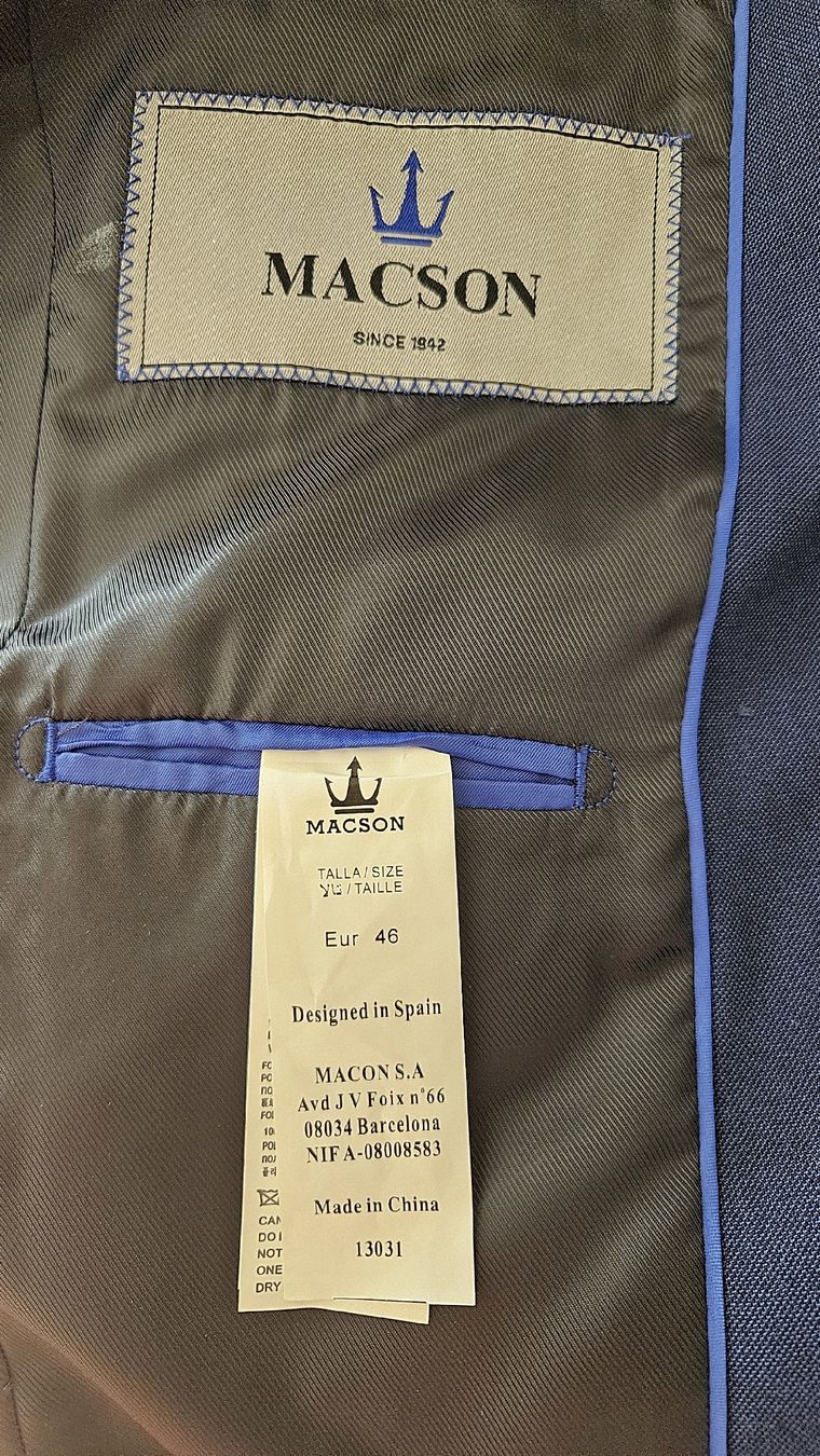 Anzüge, Sport- & Funktionsanzüge: Anzug Gr. 46 Macson – Neu (gemäss Beschreibung) aus Winterthur von Aluger6 2