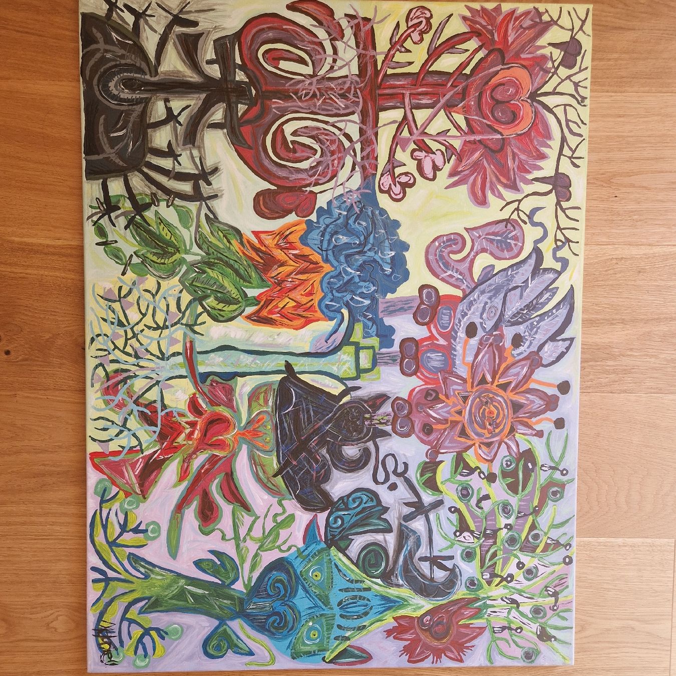 Dipinti: Acrylbild,  Original,  " Leben und Tod"  – Nuovo (secondo la descrizione) da Kaltacker venduto da ume_9qsb 1