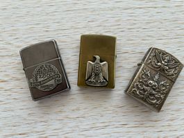 Zippo Feuerzeuge 3 Stk. Anniversary / Adler / Elefant geb...