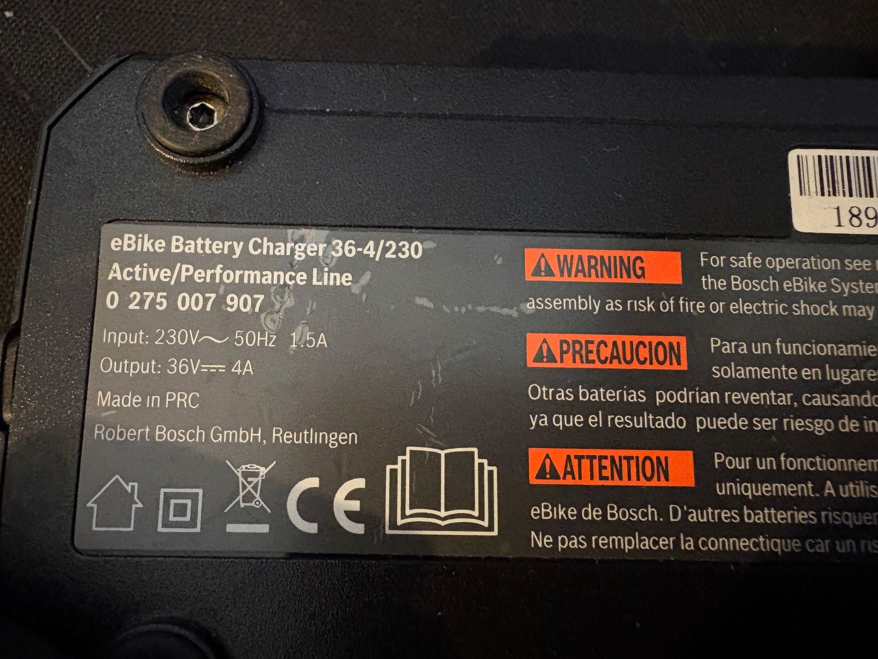 Bosch Caricabatterie: Bosch ebike Ladegerät  36 - 4 /  230V – Usato da Lausen venduto da sen_jm7c 3