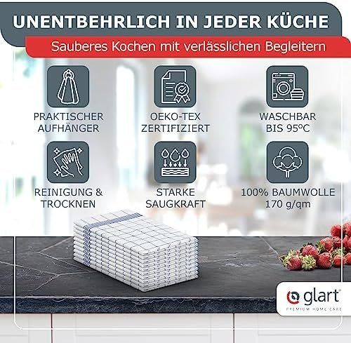 Strofinacci: 10er Set Geschirrtücher Küchentücher 50x70 cm – Nuovo e nell'imballaggio originale da Hundwil venduto da Stallone5 7