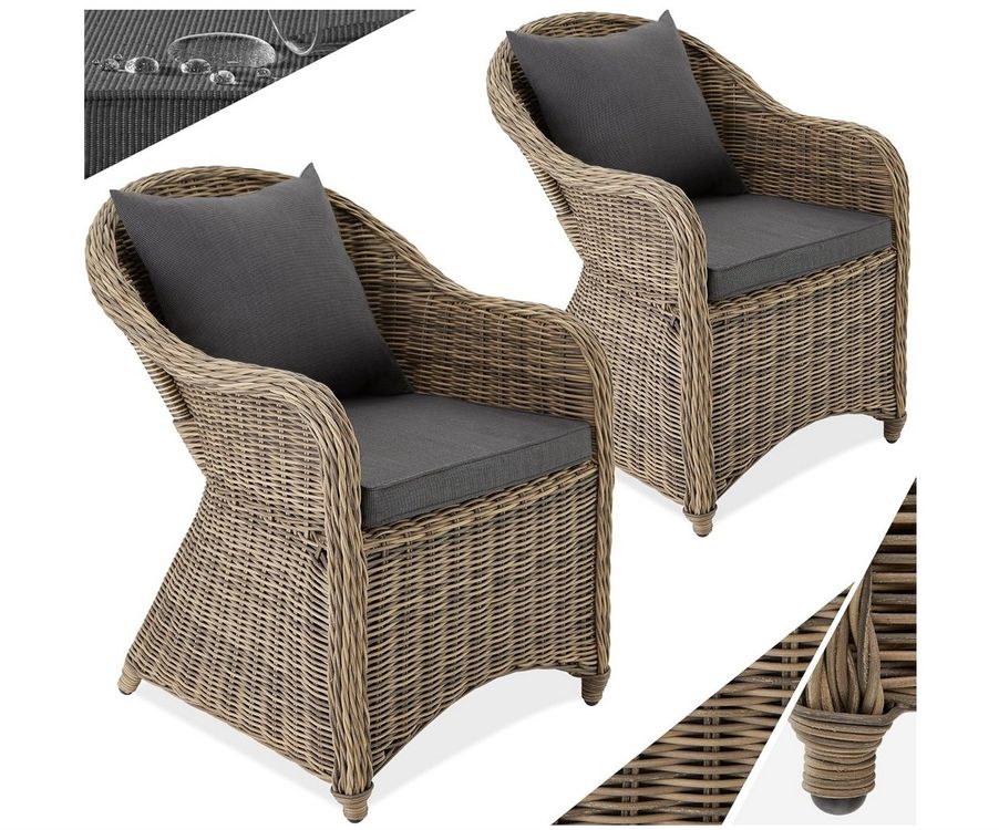 2er Set Rattansessel, Polyrattan Gartenstühle Kaufen auf Ricardo