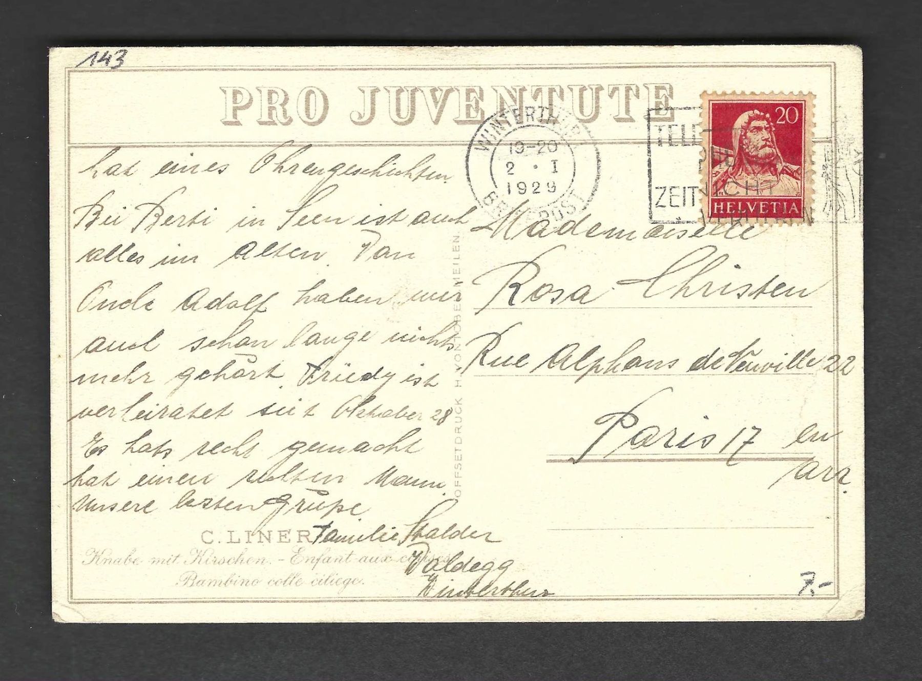 Cartoline: 1 Karte Pro Juventute – Nuovo (secondo la descrizione) da Koblenz venduto da Markenhimmel