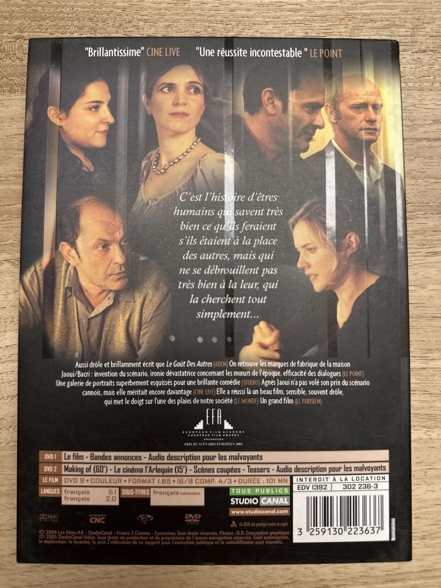 Tous les DVDs: DVD "Comme une image" d'Agnès Jaoui – D'occasion à Leytron par TipTop1912 1
