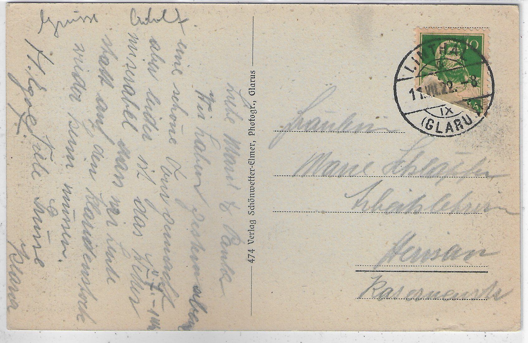 Cartoline postali: Claridenhütte - animee belebt – Usato da Ettingen venduto da Kartenplanet 1