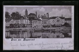 Rapperswil, Dampfer vor Hotel Pension du