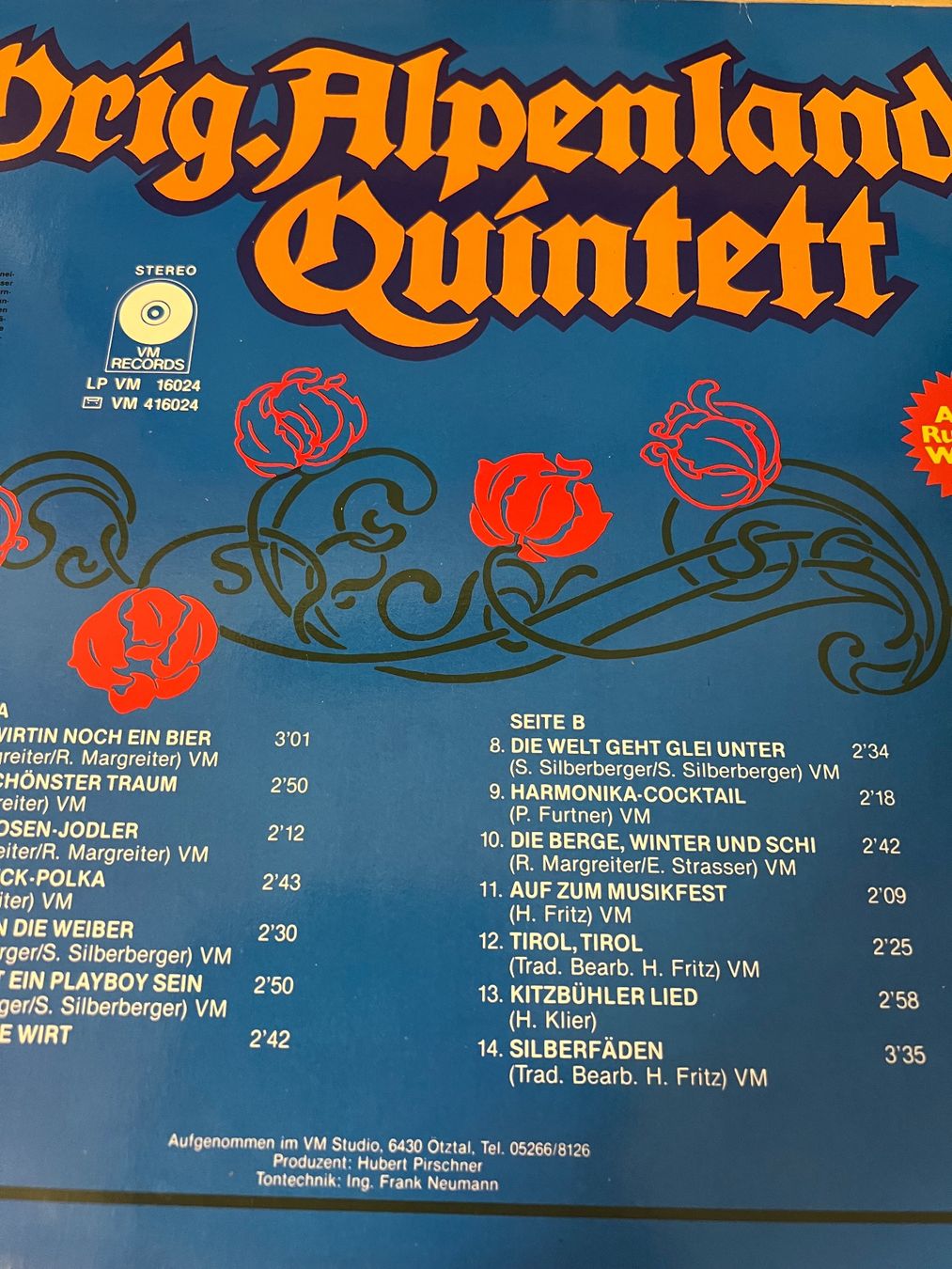 Vinyles: LP Alpenland Quintett – D'occasion à Goldach par erika94 1
