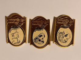 3 Anstecknadeln russische Persönlichkeiten