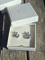 Ohrstecker Swarovski mit Steinen silberfarben neu