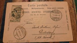 1900 UPU mit Rasierklingenstempel Bern Ansichtskarte Bern