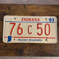 🇺🇸 1991 Vintage Autoschild, Indiana 76C50