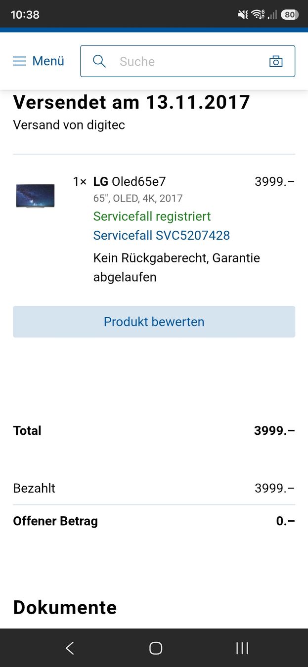 Televisori: LG OLED65E7 4K Fernseher – Difettoso da Küssnacht am Rigi venduto da rafaro94