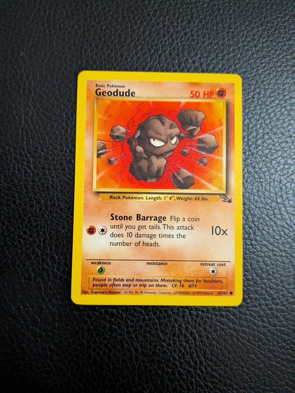 Pokémon Carte collezionabili: Fossil Geodude 47/62 Ab 1 – Usato da Paradiso venduto da Pkmn10